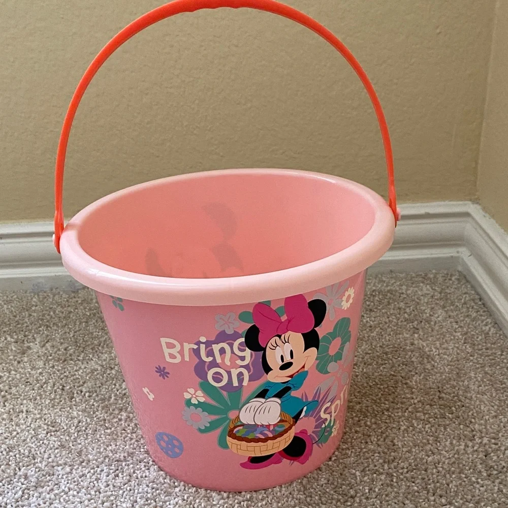 Disney Pink Minnie Mouse Spring Bucket with Floral Graphic